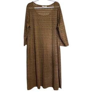 Cato Women’s Ladies Sheer Brown Dress Cover Up Size 26/28W